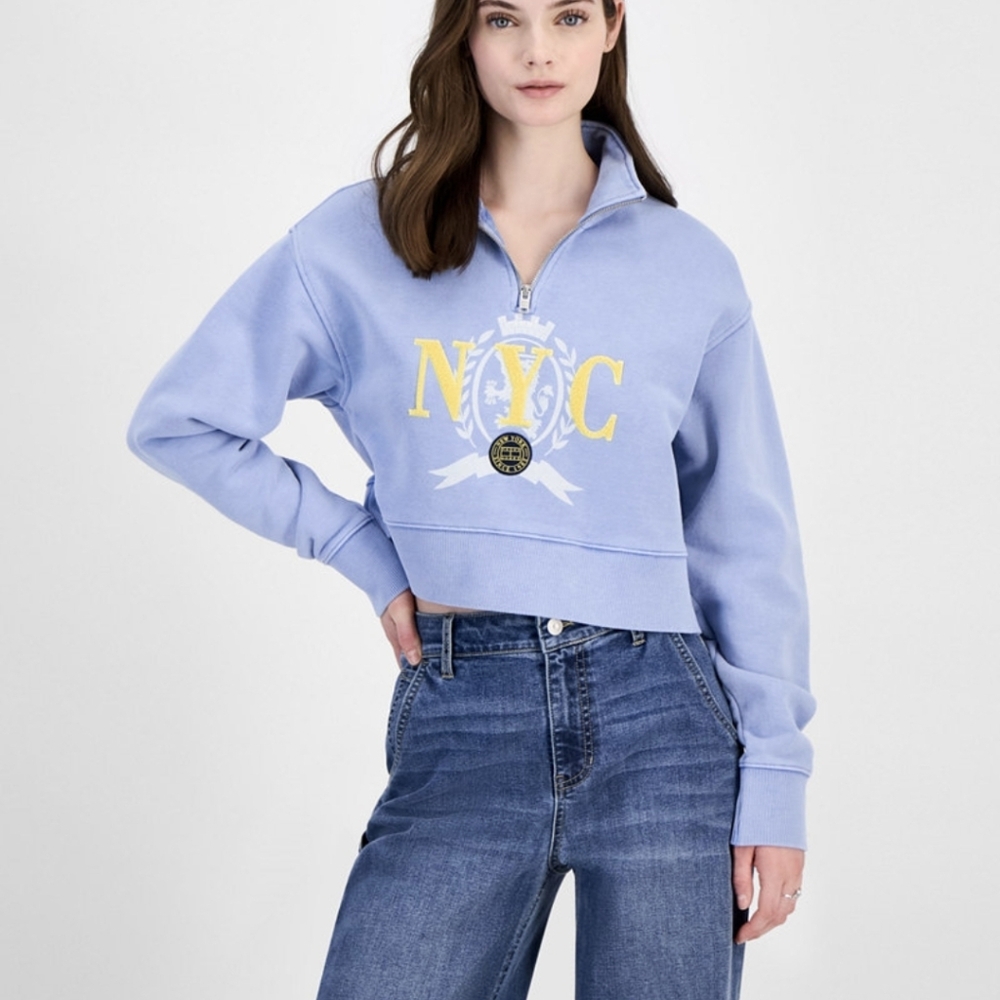 Tommy Jeans Women's Half Zip Varsity Sweatshirt